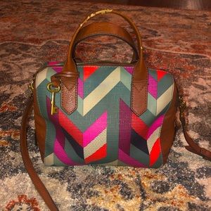 Colorful fossil crossbody purse